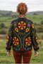 Women's Suzani Embroidered Velvet Jacket – Ethnic Bohemian Design - 2