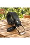 Battal Boy Genuine Leather Men's Jeans Belt, 4 cm - Black
