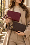 Portfolio 2 Li Clutch Bag - AcıKahve - Burgundy - 6