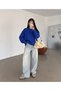 Women's Oversized Half-Turtleneck Knit Sweater - 2