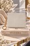 Faux Leather-Look Chain-Strap Bag Charm: 3-Compartment White Card Holder & Wallet - 4