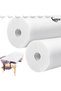 MZDT Pack of 2 Disposable Massage Table Paper Roll, White Non-Woven Bed Sheet Roll for Spa, Salon, Beauty Clinic, Massage Bed & Treatment Table, Hygienic Protective Cover Paper - 2