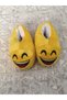 SMILING EMOJI DESIGN SOFT PLUSH HOUSE SLIPPERS WITH NON-SLIP SOLES—COMFORTABLE HOUSE SLIPPERS - 5