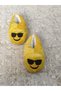 GLASSES EMOJI DESIGN SOFT PLUSH HOUSE SLIPPERS WITH NON-SLIP SOLES—COMFORTABLE HOUSE SLIPPERS - 3