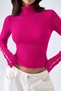 Women's Turtleneck Sweater with Stone-Embellished Collar - 4