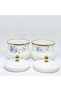 9 CM SET OF 2 BLUE-FLOWERED ENAMEL JARS & SPICE JARS - 3