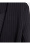 Peak New Season Navy Blue Double-Breasted Striped Women's Blazer Jacket. - 7
