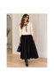 Μιρέλ Μπεζ με Μαύρο Φόρεμα - 5