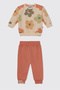 Girls' Salmon-Colored 2-Piece Top and Bottom Set