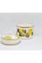 9 CM SMALL LEMON-PATTERNED ENAMEL JAR & SUGAR BOWL - 4