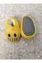 Frowny Face Emoji Design Soft Plush House Slippers with Non-Slip Soles—Comfortable House Slippers - 7
