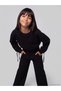 Seray New Season Black Crew Neck Sweatshirt for Young Girls - 3