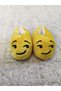 CUTE FACE EMOJI DESIGN SOFT PLUSH HOUSE SLIPPERS WITH NON-SLIP SOLES—COMFORTABLE HOUSE SLIPPERS - 2