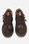 Women's flat lace-up shoes, genuine leather, mm 365, brown. - 4
