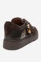 Women's flat lace-up shoes, genuine leather, mm 365, brown. - 3
