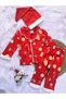 100% Cotton New Year Concept Long Sleeve Buttoned Transitional Girls Boys Unisex Baby Kids Pajamas - 2