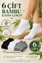 6-Pair Set of Women's Bamboo Socks – Stitch-Free Toe, Black, White, and Gray