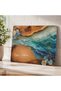 Coastal Blue Floral Print Glass Cutting Board, 30x40 cm, Tempered, Non-Slip, with Legs, Serving Board - 2