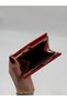 Women's Red Wallet with Clip and Snap Closure - 7
