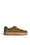 V999060502 Khaki Genuine Leather Suede Women's Athletic Sneakers - 5