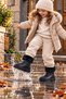 Bonny Kids' Black Waterproof EVA Winter Rain Boots with Plush Lining - 5
