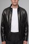 Waterproof Regular Fit Stand Collar Lined Zippered Faux Leather Jacket H2825Ax26Au - 7