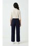 Women's Navy Blue Corduroy Relaxed-Fit Pants - 2