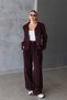 Velvet Blazer and Palazzo Pants Set