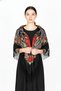Majestic Black Shawl – Classic Pavlovo Pattern - 2