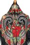 Majestic Black Shawl – Classic Pavlovo Pattern