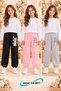 Winter, Spring, and Autumn Elastic-Leg Sweatpants Set in Black, Pink, and Gray (3-Piece) - 2