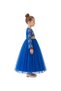 Starry Night Gold-Leaf Tulle Dress – Dark Blue - 3