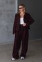 Velvet Blazer and Palazzo Pants Set - 2