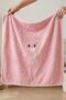 Cute Jacquard Bear Plush Baby Blanket, 80x100 cm, Swaddle and Stroller Blanket with Embossed Design - 4
