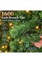 Christmas Tree with Light,Artificial Tree 8FT Christmas Tree for Home, Office, Party Decoration with 1600 Branch Tips and 500 Warm White & Xmas Tree Lights, Metal Hinges & Base - 3