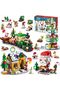 2026 Christmas Building Blocks For Kids,24 Days Countdown Calendars Blind Box-24PC Mini Building Blocks- 6 In 1 Christmas Santa Tree Train House Block Toy Set for 8-12 Kids Gifts