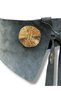 Navy Blue Phantos Gold Textured Buckled Belt - Standard Size - 4
