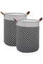 2 Pack Laundry Baskets, 65 L Foldable Waterproof Laundry Basket Laundry Hamper Bag Washing Bin Cloth