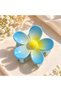 Blue Flower Buckled Hair Clip – Large Daisy-Patterned Women's Hair Clip, for Buns and Everyday Hair Accessories - 3