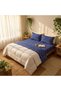 King Size Flat Bedsheet Set, 3 Pieces, 260 x 240 cm (Royal Blue) - 4