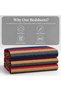 King Size Flat Bedsheet Set, 3 Pieces, 260 x 240 cm (Navy Blue) - 5