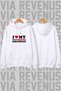 "I Love My psycHOTic Girlfriend" Printed Unisex Oversized Hoodie - 3-Ply Fleece-Lined Hood with Rope Details