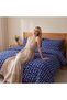 King Size Flat Bedsheet Set, 3 Pieces, 260 x 240 cm (Royal Blue) - 8