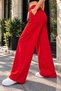 Women's Viral-Style 3-Thread Wide-Leg Palazzo Sweatpants, High-Waisted, Relaxed Fit - 5