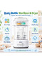 4-in-1 Steam Sterilizer and Dryer, Large Capacity Electric Sterilizer for Baby Bottles, Pacifiers, and Breast Pump Accessories, White