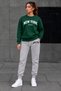ZERO-NECK BRUSHED INSIDE TRACKSUIT, SEASONAL, WITH "NEW YORK, U.S.A." PRINT, WOMEN'S / MEN'S UNISEX STYLE