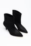 Slouchy Patent Leather Custom-Designed Black Suede Women's Heeled Boots - 2