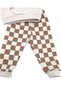 Boys' Checkered Pants, Ages 1-2-3-4, Winter, 3-Ply, Brushed Inside, 2-Piece Top and Bottom Set - 7