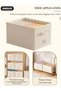 DUNISO 2 Pieces Foldable Closet Storage Organizer, Washable Closet Storage Boxes with Carrying - 3