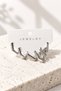 Women's Silver-Colored 3-Piece Square-Shaped Hoop Earring Set with Zircon Stones (Ships in a Box)
